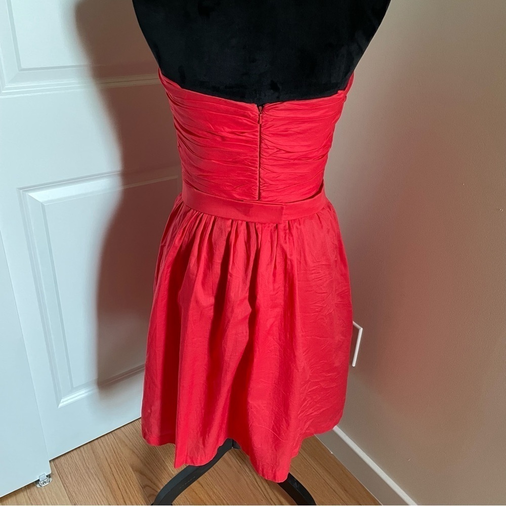 Dessy Collection Firecracker Strapless Cotton Bridesmaid Dress 2823 EUC Size 6 - Picture 3 of 11